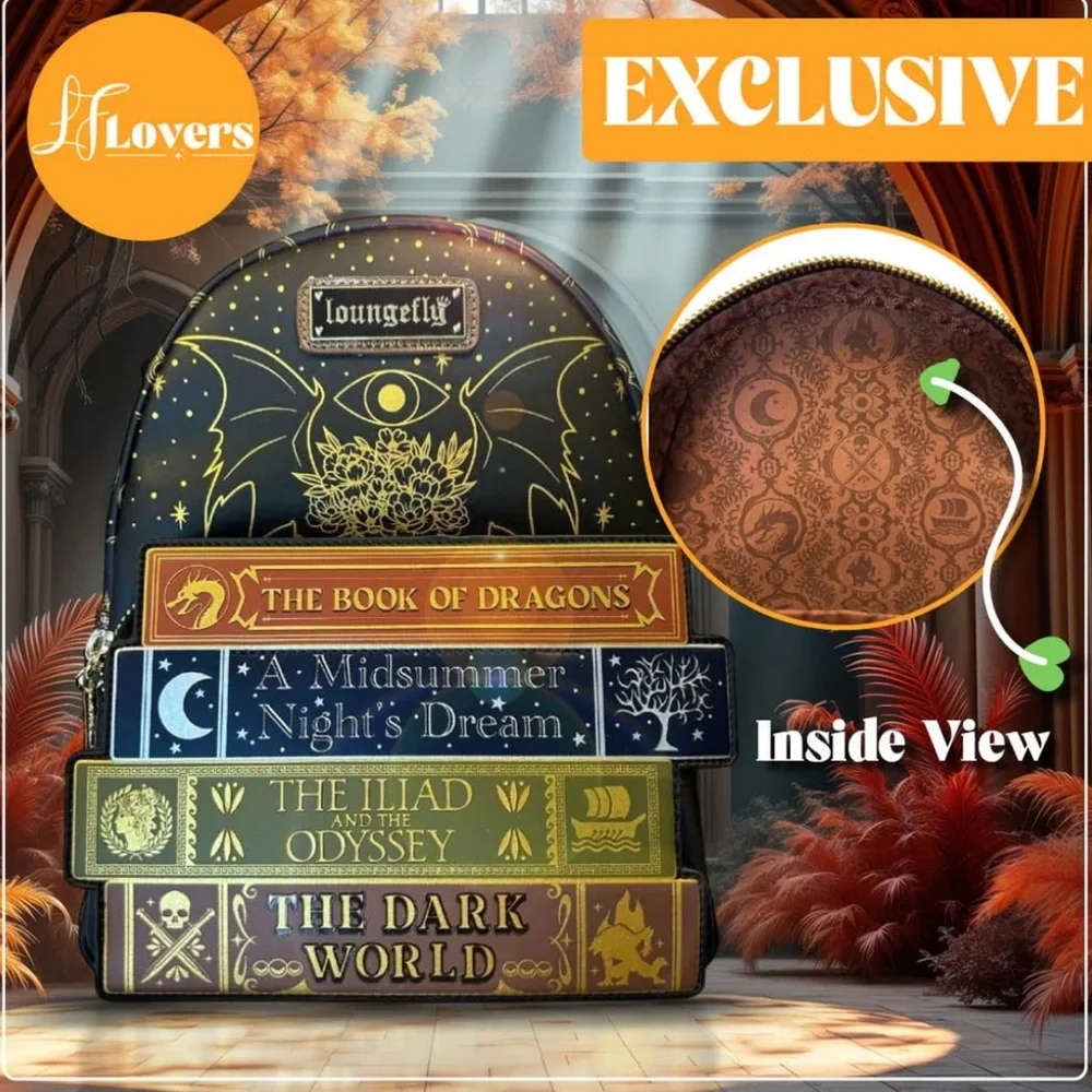 Loungefly Literature Fantasy Books Mini Backpack (Books-A-Million Exclusive)